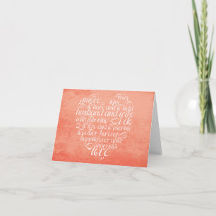 Carte Congratulations Heart Wedding