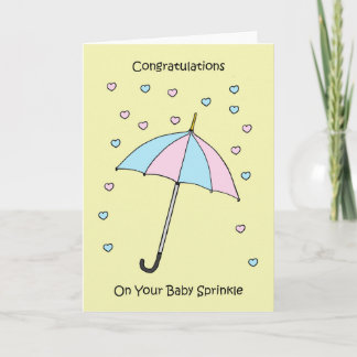 Carte Congratulations on Baby Sprinkle