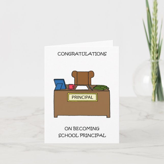 Carte Congratulations on Becoming School Principal (Devant)