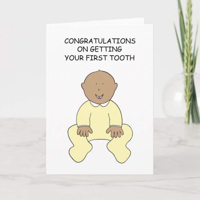 Carte Congratulations on First Tooth (Devant)