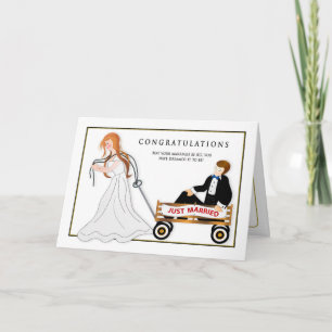Carte Congratulations on Marriage Humor Bride Groom