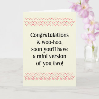 Carte Congratulations On Pregnancy, w. Sample Text, Card