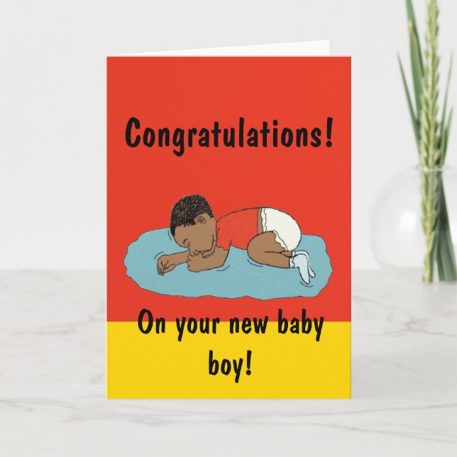 Carte Congratulations on your new baby card (Devant)