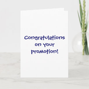 Carte Congratulations on your promotion !