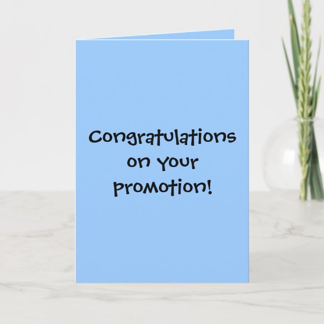 Carte Congratulations on your promotion ! (Devant)