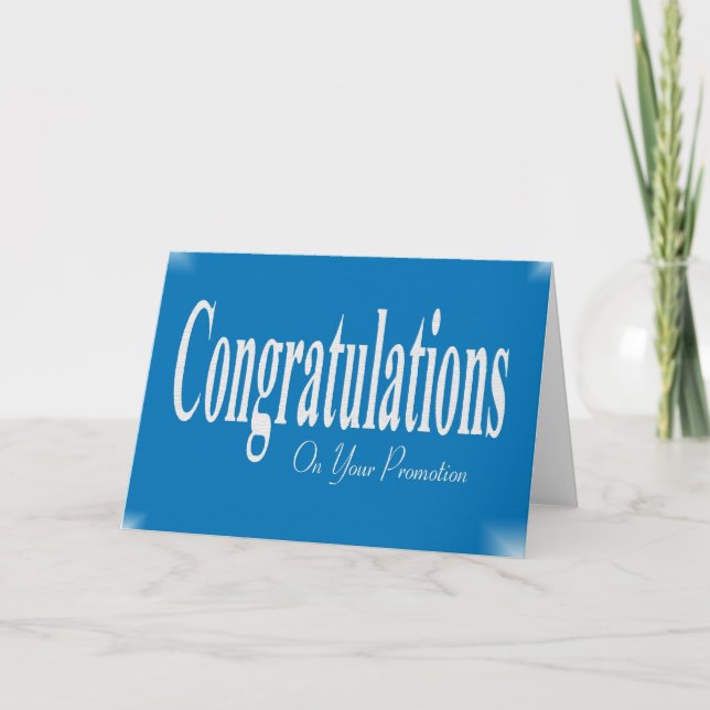 Carte Congratulations  On Your Promotion Card (Devant)