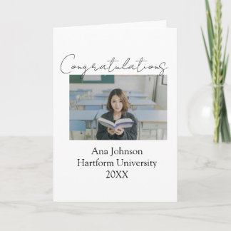 Carte Congratulations photo graduate name university yea