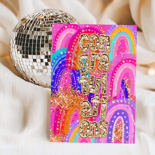 Carte Congratulations Sequin (Créateur téléchargé)