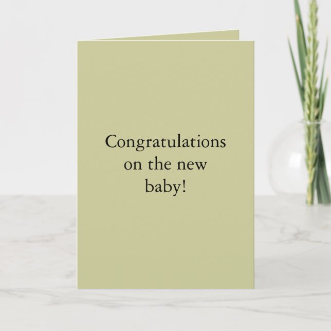 Carte Congratulations sur le nouveau bébé ! (Devant)