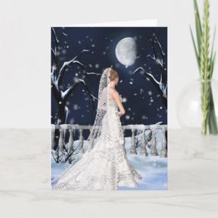 Carte Congratulations sur Winter Wedding