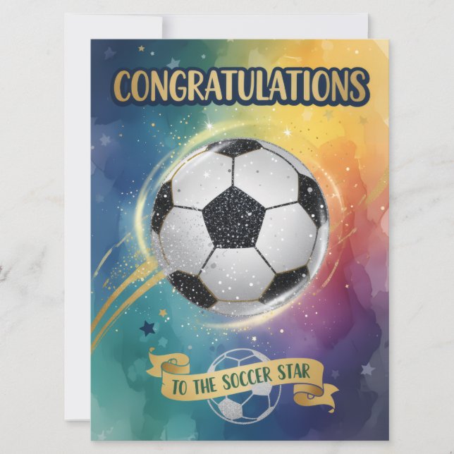 Carte Congratulations to the Soccer Star (Devant)