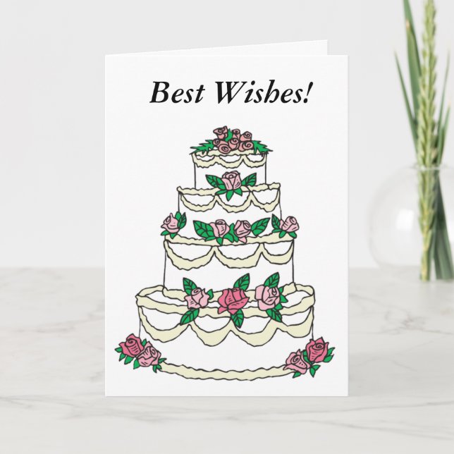 Carte Congratulations Wedding Best Wishes (Devant)