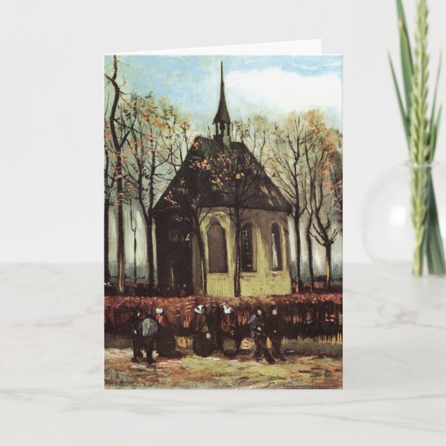Carte Congrégation à l'église, Nuenen par Vincent van Go (Devant)