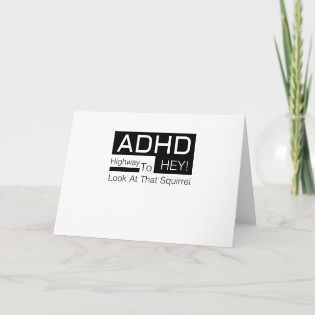 Carte Conscience de l'adhd des hommes de regard de route (Devant)