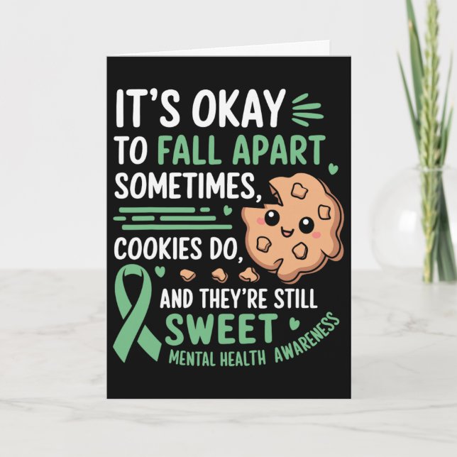 Carte Conscience de santé mentale de cookie drôle  (Devant)