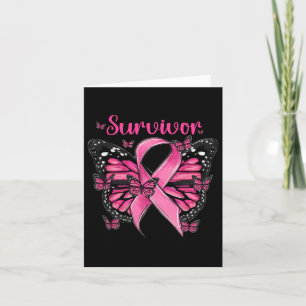 Carte Conscience du Cancer du Sein Papillons Roses Survi