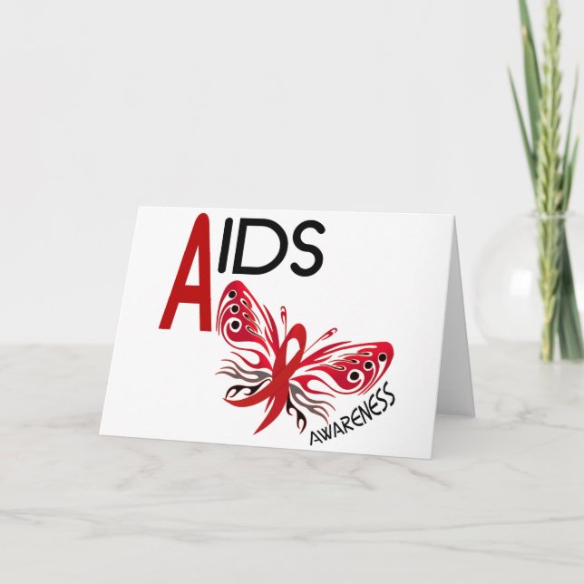 Carte Conscience du papillon 3 du SIDA/HIV (Devant)