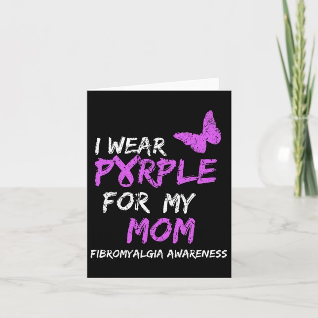 Carte Conscience Je Porte Le Violet Pour Ma Mère 4 (Devant)