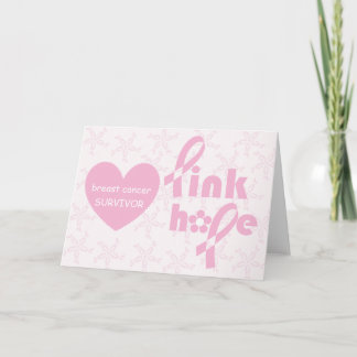 Carte Conscience rose de cancer du sein de ruban