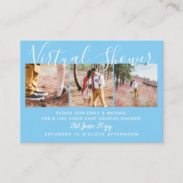 Carte Conseil 20 Mariage PHOTO de douche virtuelle Budget Conver (Devant)