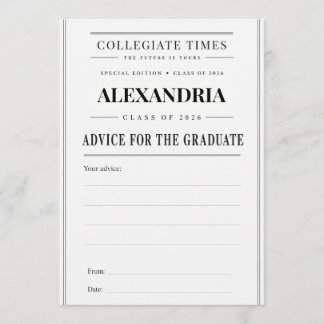 Carte Conseil Advice for the Graduate Card, Class of 2026 