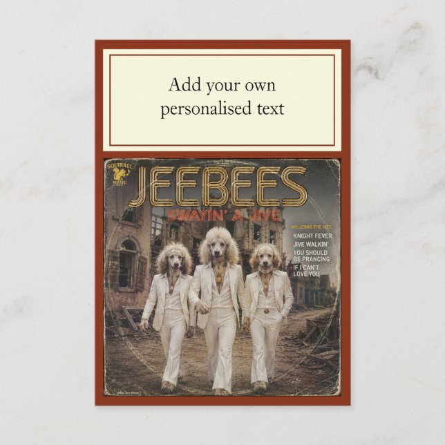 Carte Conseil Album Jeebees : une parodie (Devant)