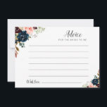 Carte Conseil aquarelle bordeaux, navals & conseils floraux<br><div class="desc">Un design floral simple avec de belles fleurs d'aquarelle bleu marine et bordeaux. N'hésitez pas à modifier les couleurs et les détails du texte.</div>