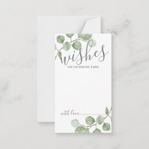 Carte Conseil Aquarelle Eucalyptus Mariage Conseils et souhaits