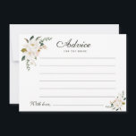 Carte Conseil aquarelle magnolia floral<br><div class="desc">Un design floral simple avec de belles fleurs d'aquarelle magnolia. N'hésitez pas à modifier les couleurs et les détails du texte.</div>