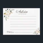 Carte Conseil aquarelle magnolia floral<br><div class="desc">Un design floral simple avec de belles fleurs d'aquarelle magnolia. N'hésitez pas à modifier les couleurs et les détails du texte.</div>