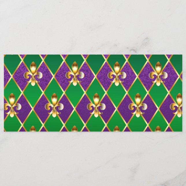 Carte Conseil Arrière - plan de bijoux Mardi Gras (Devant)