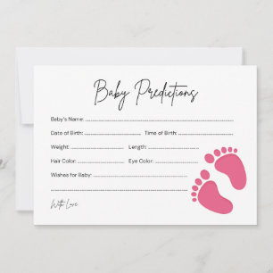 Carte Conseil Baby Feet Girl Baby Prediction & Wives Card