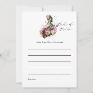 Carte Conseil Baby Shower Conseils pour Maman Vintage Alice au P