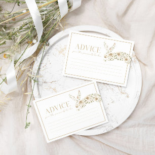 Carte Conseil Baby shower élégant à la florale de printemps