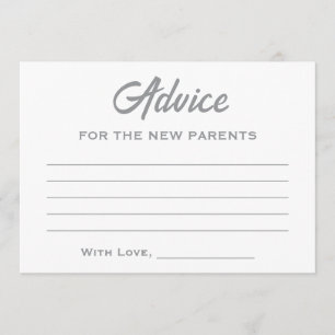 Carte Conseil Baby shower Hiver Neutre Sexe Petit Flocon de neig