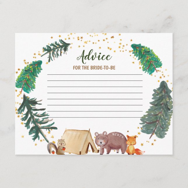 Carte conseil Bearly wait Woodland baby shower (Devant)