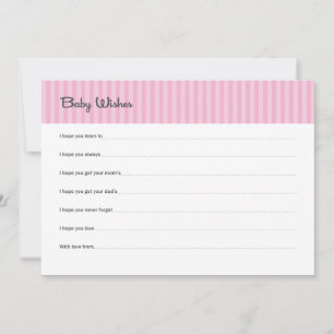 Carte Conseil Bébé veut des rayures roses