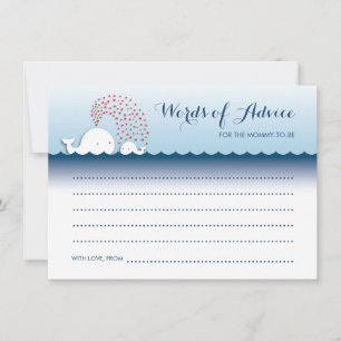 Carte Conseil Belles baleines blanches Paroles élégantes de cart