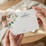 Carte Conseil Blush Rose or Floral Élégants mots de<br><div class="desc">Blush Rose Gold Floral Elegant Words of Advice Card. (1) Pour plus de personnalisation,  cliquez sur le lien "customiser plus loin" et utilisez notre outil de conception pour modifier ce modèle. (2) Si vous avez besoin d'aide ou d'articles correspondants,  veuillez me contacter.</div>