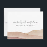 Carte Conseil Boho Aquarelle Abstraite Classique Mots de sagesse<br><div class="desc">Boho Watercolor Abstrait Classic Words of Wisdom Advice Card</div>
