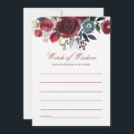 Carte Conseil Boho Chic Bourgogne et Mariage de automne d'automn<br><div class="desc">Conseil de Fête des mariées Boho tendance pour la carte Bride-to-be personnalisable selon vos caractéristiques de l'événement.</div>