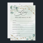 Carte Conseil Boho Eucalyptus Verdure Foliage Faux Gold Frame<br><div class="desc">Boho Eucalyptus Green Foliage Faux Gold Frame Advice Card,  Contactez-moi pour les articles correspondants ou pour la personnalisation,  Blush Roses ©</div>