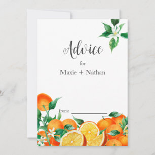 Carte Conseil Boho Orange Blossom Mariage