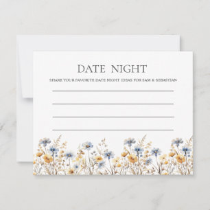 Carte Conseil Boho Spring Fleur sauvage Date Nuit