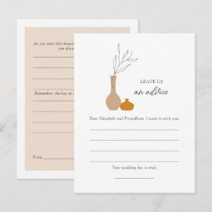 Carte Conseil Boho Vases minimalistes Mariages bien souhaits