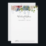 Carte Conseil Bourgogne Floral Mariage Paroles de sagesse<br><div class="desc">Cette carte de conseil aux mots mariages à fleurs bordeaux est parfaite pour un mariage moderne. L'élégant design boho comprend des fleurs couleur marine, rose vif et des fleurs à l'ombre du vin avec des détails artistiques au crayon. Ces cartes sont parfaites pour un mariage, une douche nuptiale, un baby...</div>