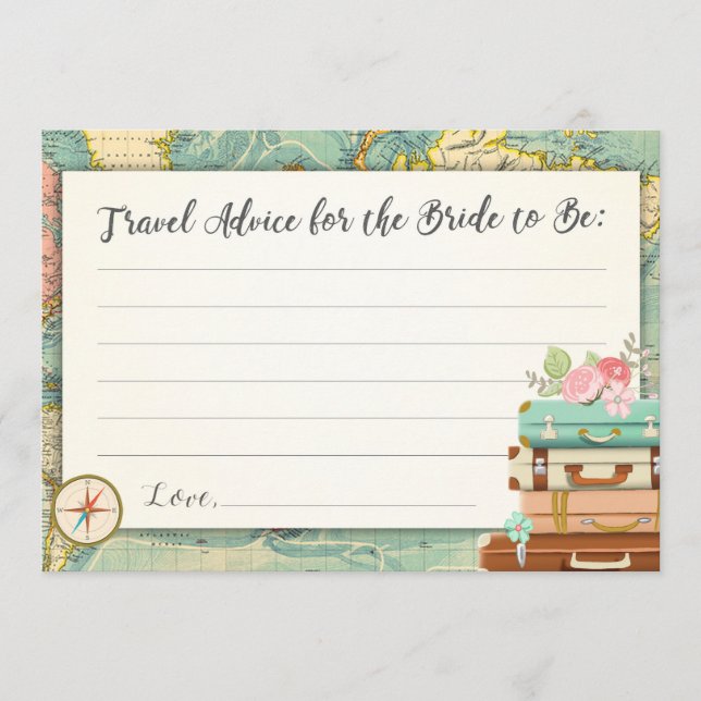 Carte conseil Bride Bridal douche Jeu Miss à Mme (Devant)