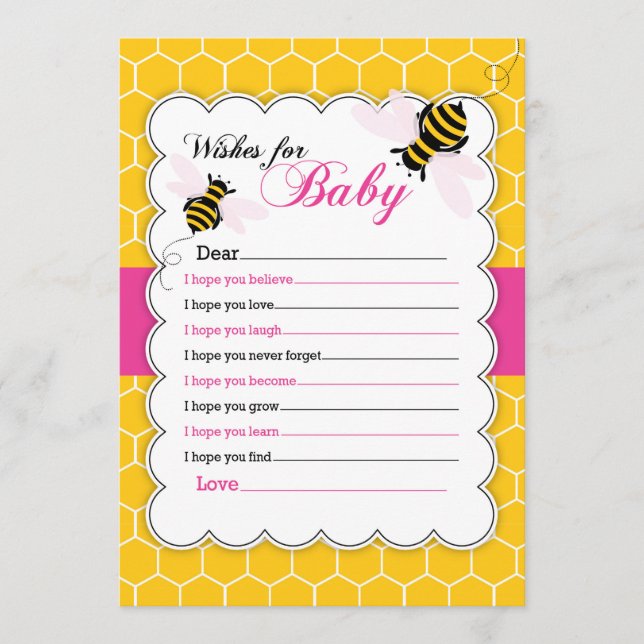 Carte Conseil Bumble Bee Wives for Baby Card (Devant)