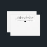 Carte Conseil Calligraphie Minimaliste Toute Occasion Souhaite &<br><div class="desc">Utilisez cette carte de voeux moderne à votre fête pour que les invités laissent une note personnelle à l'invité d'honneur. Ajoutez vos informations sur le formulaire modèle. Le menu d'édition avancée vous permet de modifier les couleurs et les polices.</div>