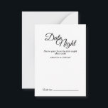 Carte Conseil Calligraphie noir et blanc simple Nuit<br><div class="desc">Cette simple carte de conseil de nuit en calligraphie noir et blanc apporte un luxe élégant mais une touche moderne à la fois minimaliste et plus traditionnelle ou formelle mariage. La calligraphie décontractée permet une sensation d'antiquité, tandis que le design neutre et élégant peut être combiné avec tous les aspects...</div>